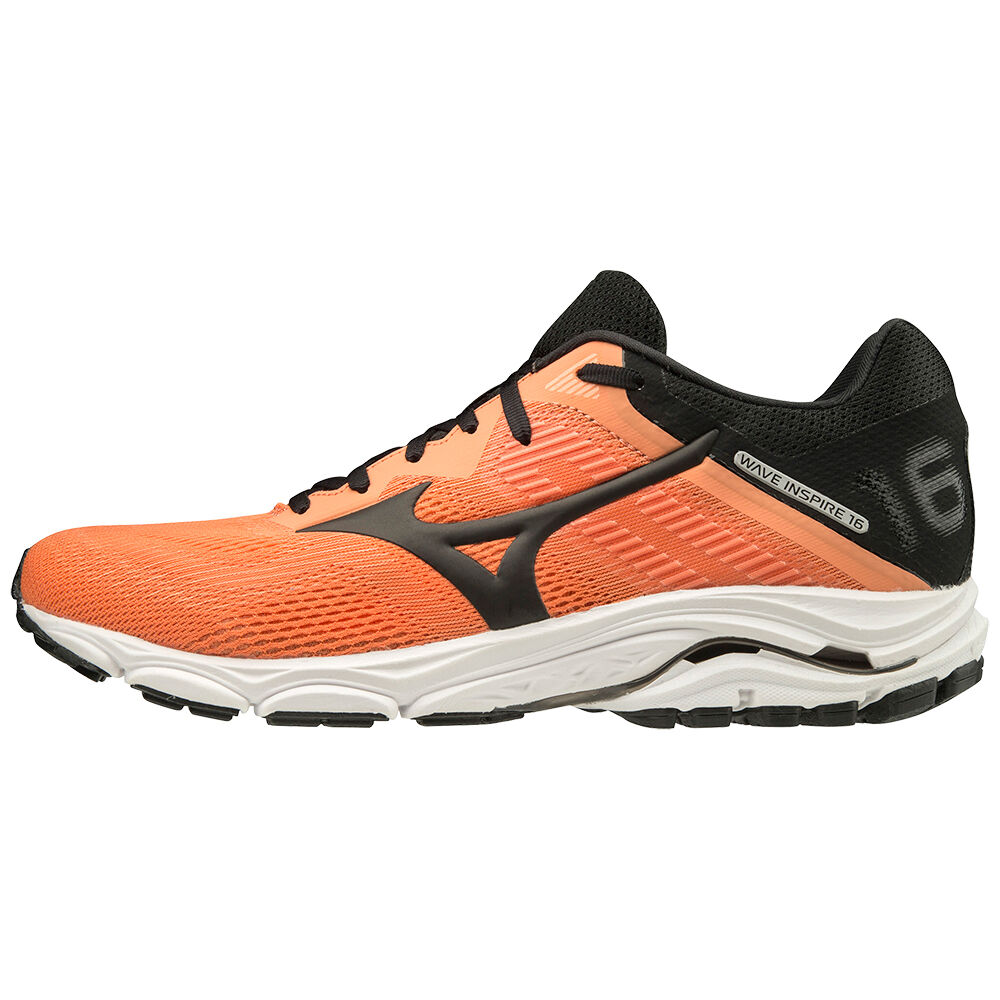 Mizuno Wave Inspire 16 - Erkek Koşu Ayakkabısı - Turuncu/Siyah Türkiye (FCZXAQ-465)